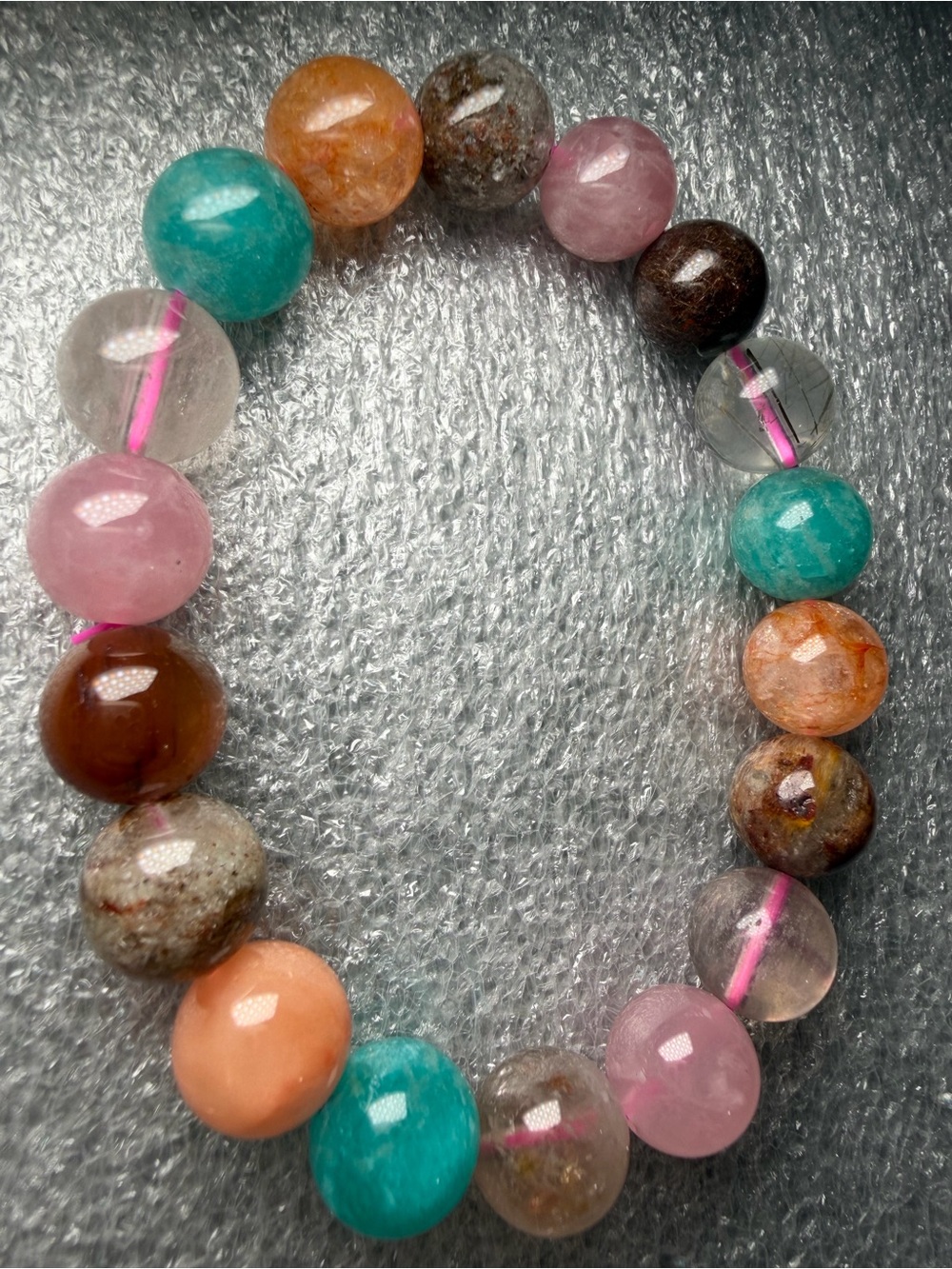 Breathtaking 11MM Mixed Duobao Natural Crystal Bracelet